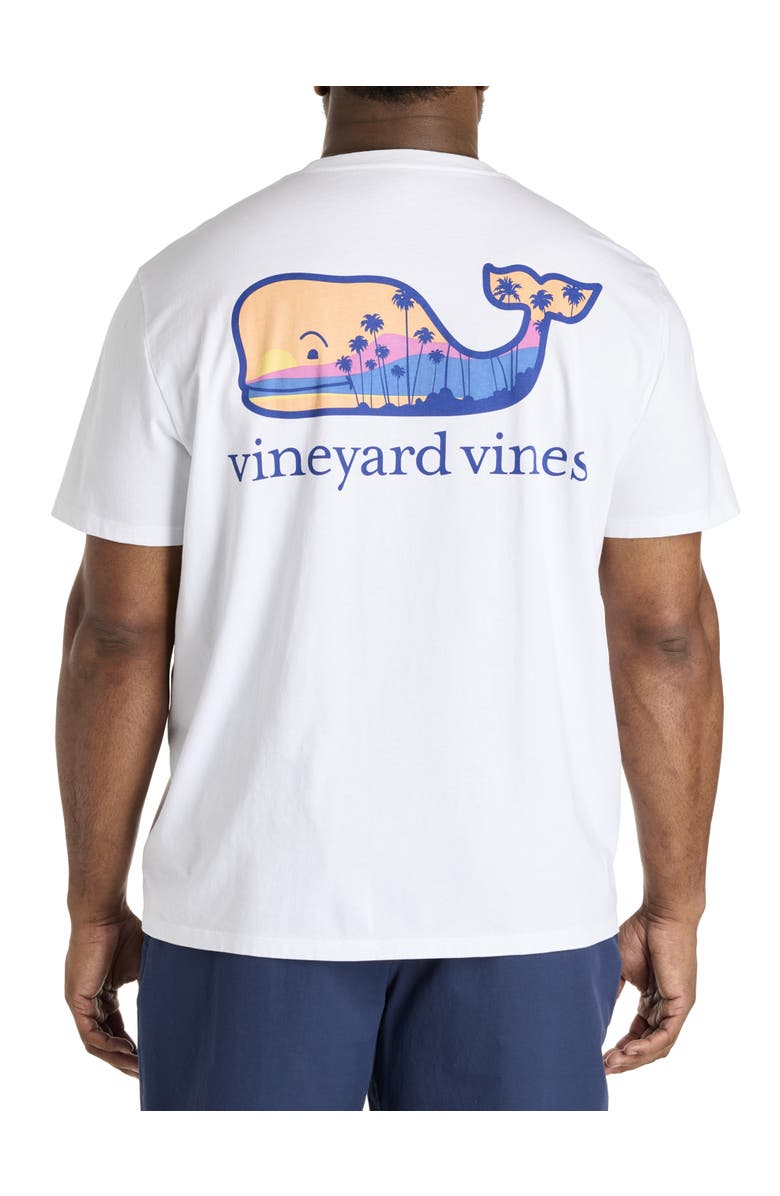 vineyard vines Big & Tall Palm Tree Whale Tee, Alternate, color, White Cap