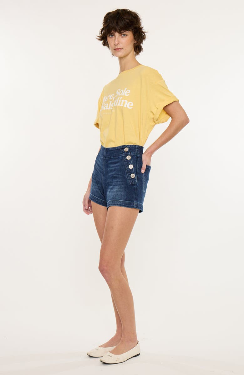 KanCan Sallie High Rise Shorts, Alternate, color, Dark Wash