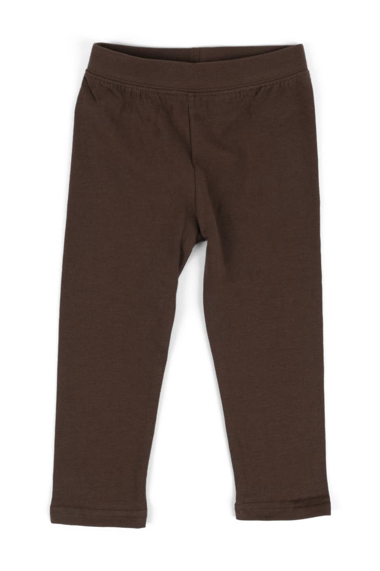 Girls Cotton Leggings, Solid Colors, Main, color, BROWN