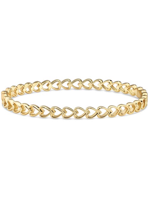 Devata Open Heart Bangle Bracelet In Gold