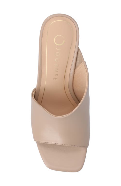 Journee Collection Women's Clementine D'orsay Slip-on Wedge Sandals In Taupe