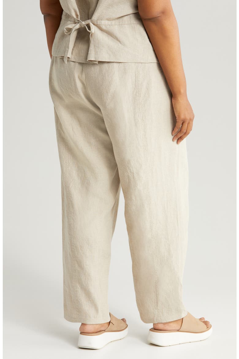 Pleated Organic Linen Lantern Pants, Alternate, color, UNDYED NATURAL