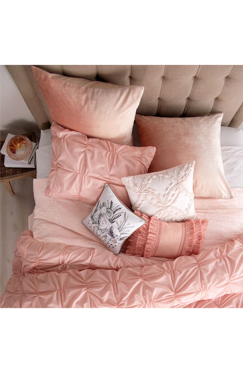 Peri Home Fringe Pillow, Alternate, color, Blush