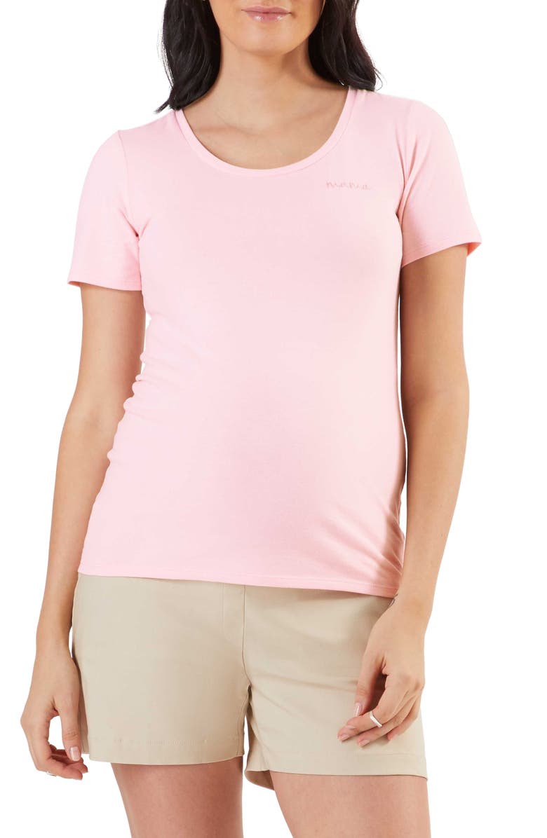Stowaway Collection Mama Embroidered T-Shirt, Main, color, Pink