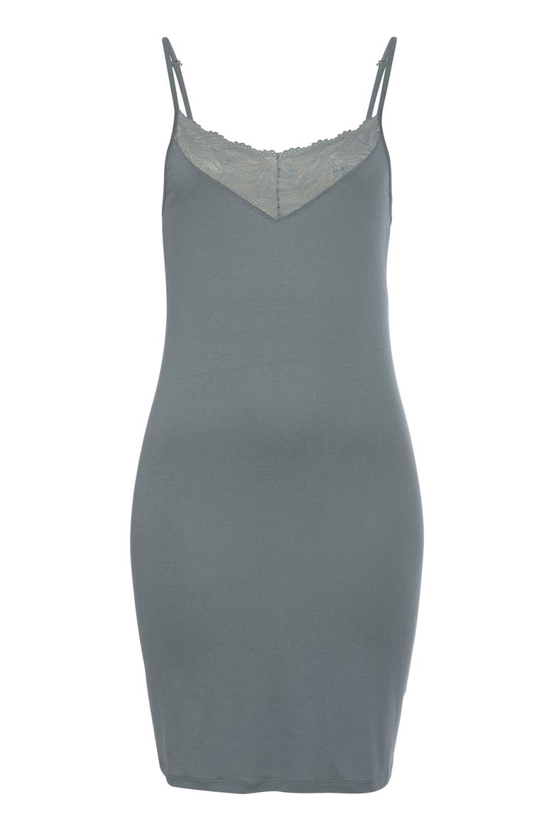 Lace Detail Nightgown, Alternate, color, Teal