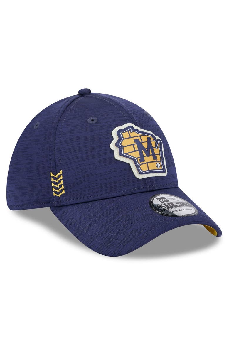 New Era Men's New Era  Navy Milwaukee Brewers 2024 Clubhouse 39THIRTY Flex Fit Hat, Alternate, color, 