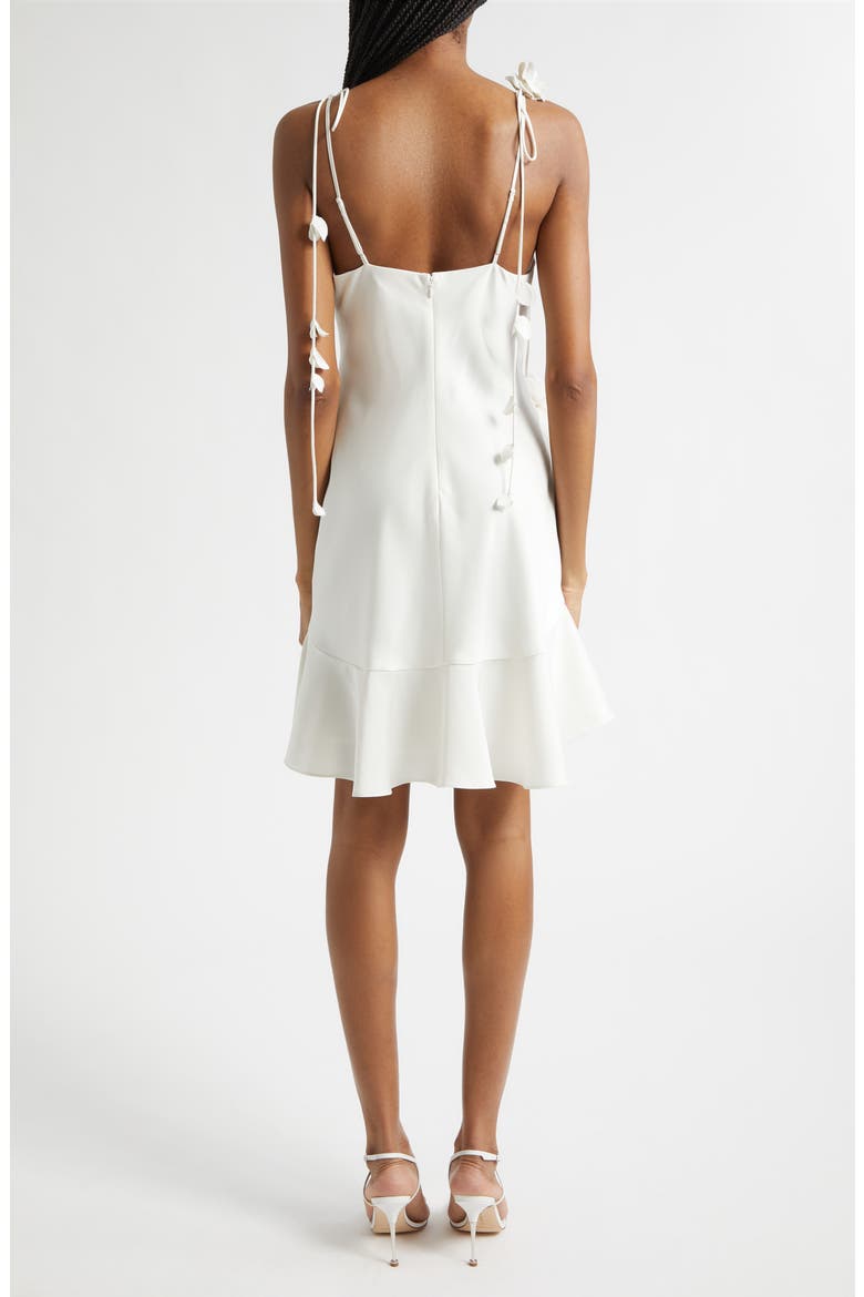 Ganessa Ruched Satin Dress, Alternate, color, IVORY