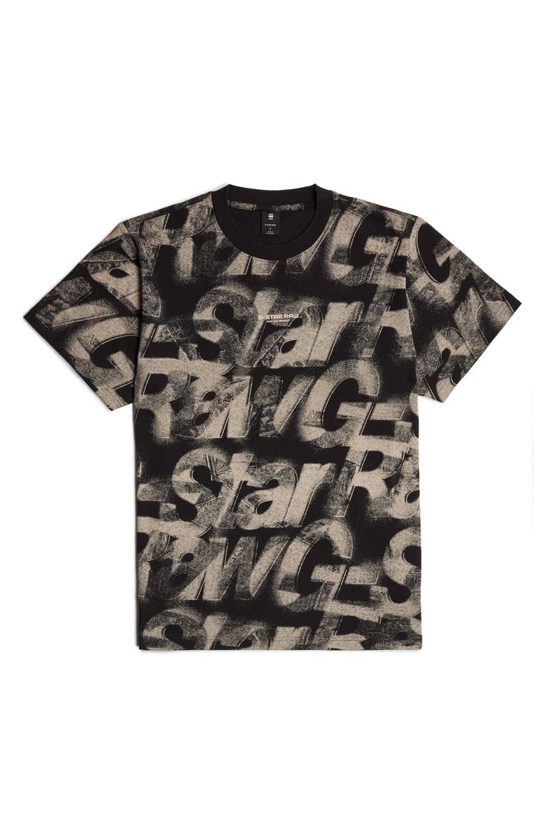 G-STAR Sprayed Letters Loose Organic Cotton T-Shirt, Alternate, color,