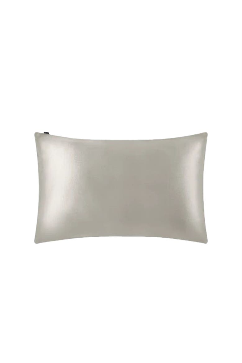 100% Silk Terse Envelope Pillowcase, Main, color, Grey