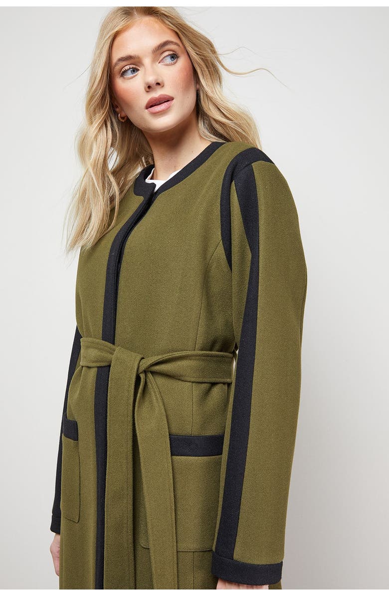 Oasis Tipped Coat, Alternate, color, Olive