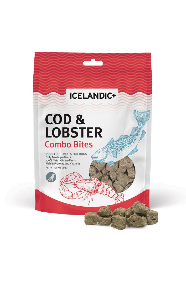 ICELANDIC+ Cod
Lobster Combo Bites Dog Treat 3.0Oz Bag, Alternate, color, Multicolored