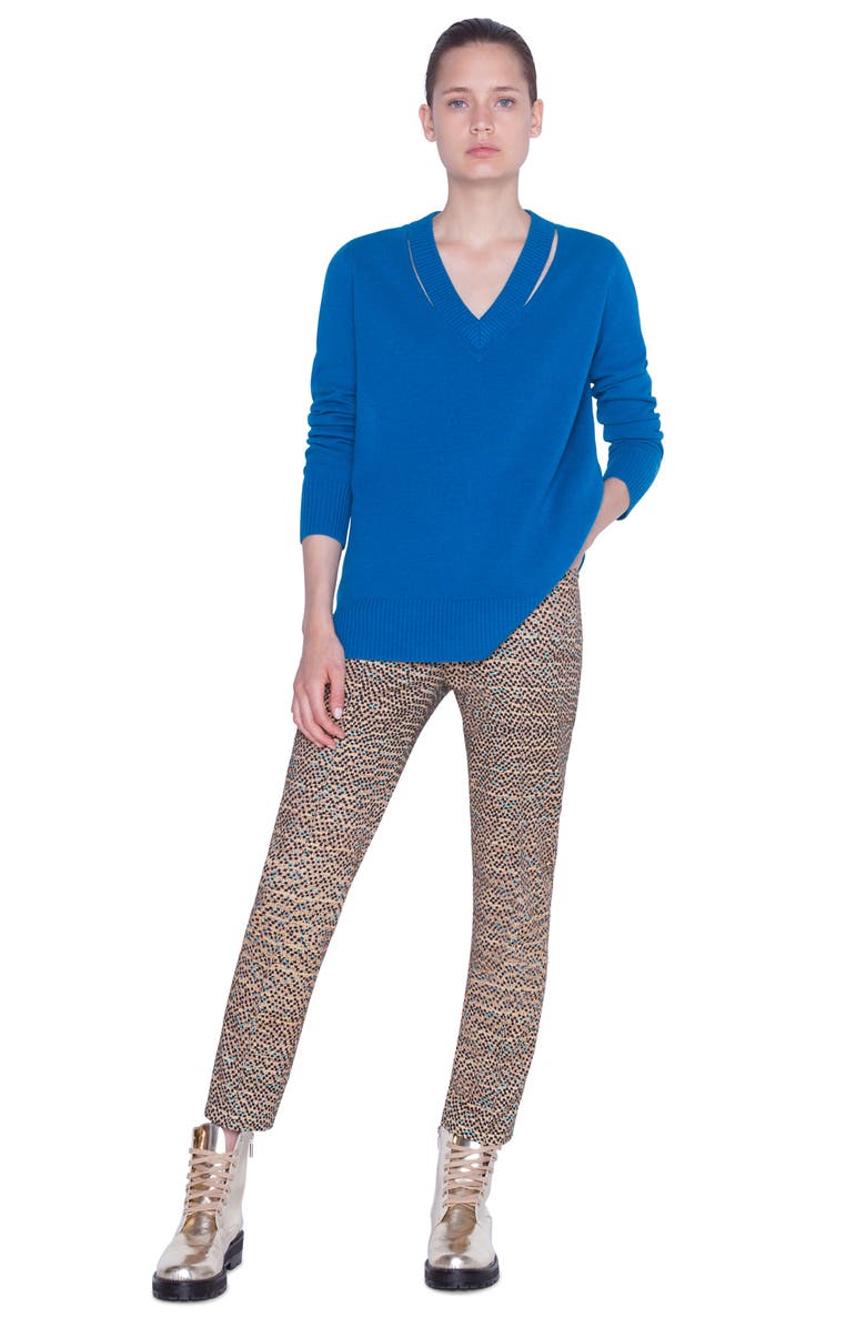 Akris punto Luna Cutout Wool & Cashmere Sweater, Alternate, color, 