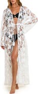 L'AGENCE Butterfly Long Sleeve Cover-Up
