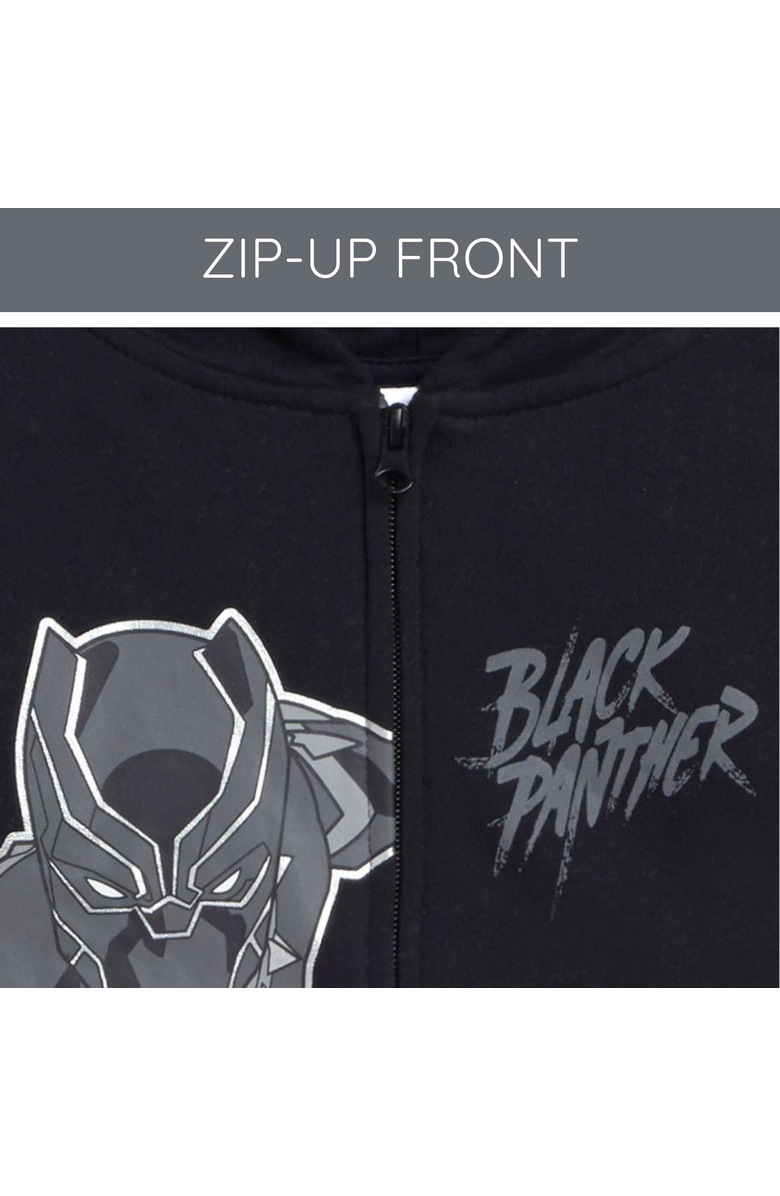 Marvel Avengers Cosplay Fleece Zip-Up Hoodie, Alternate, color, Black Panther Black