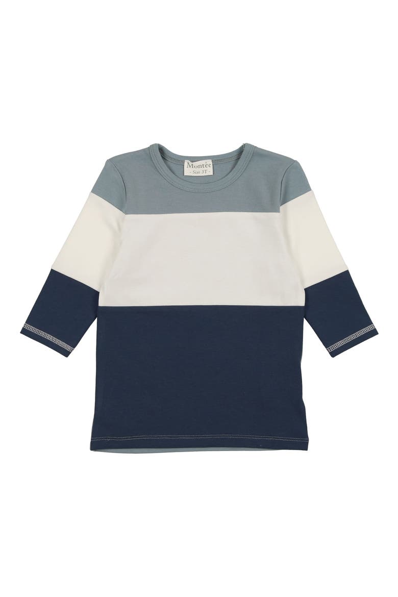Kids' Rugby Stripe Cotton Blend T-Shirt, Main, color, BLUE