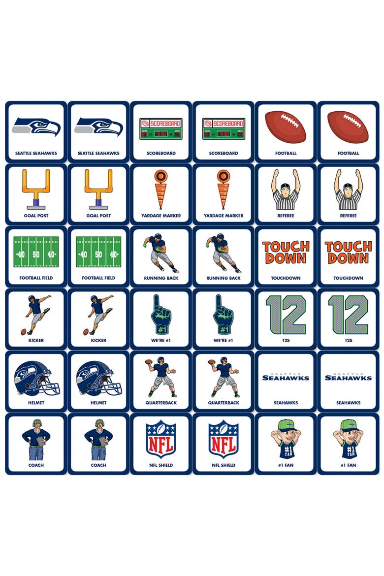 Seattle Seahawks Matching Game, Alternate, color, Multicolor