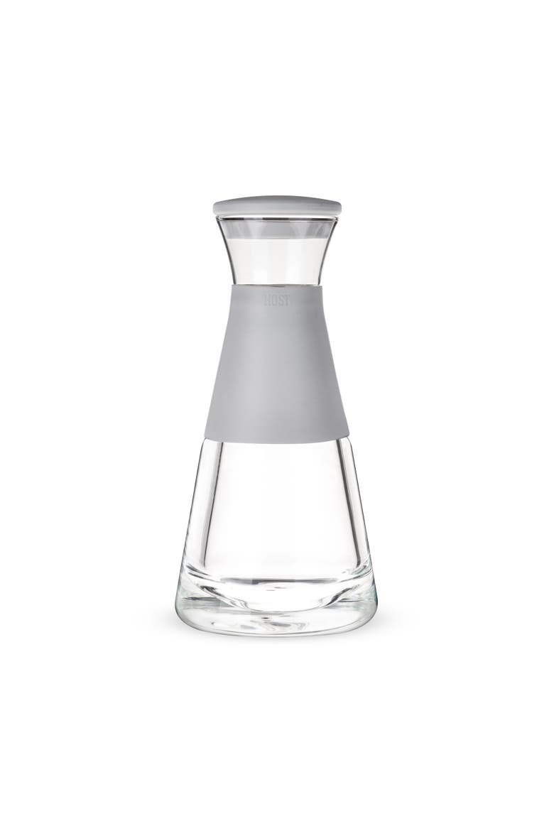 Glass FREEZE Carafe with Lid, Alternate, color, Grey