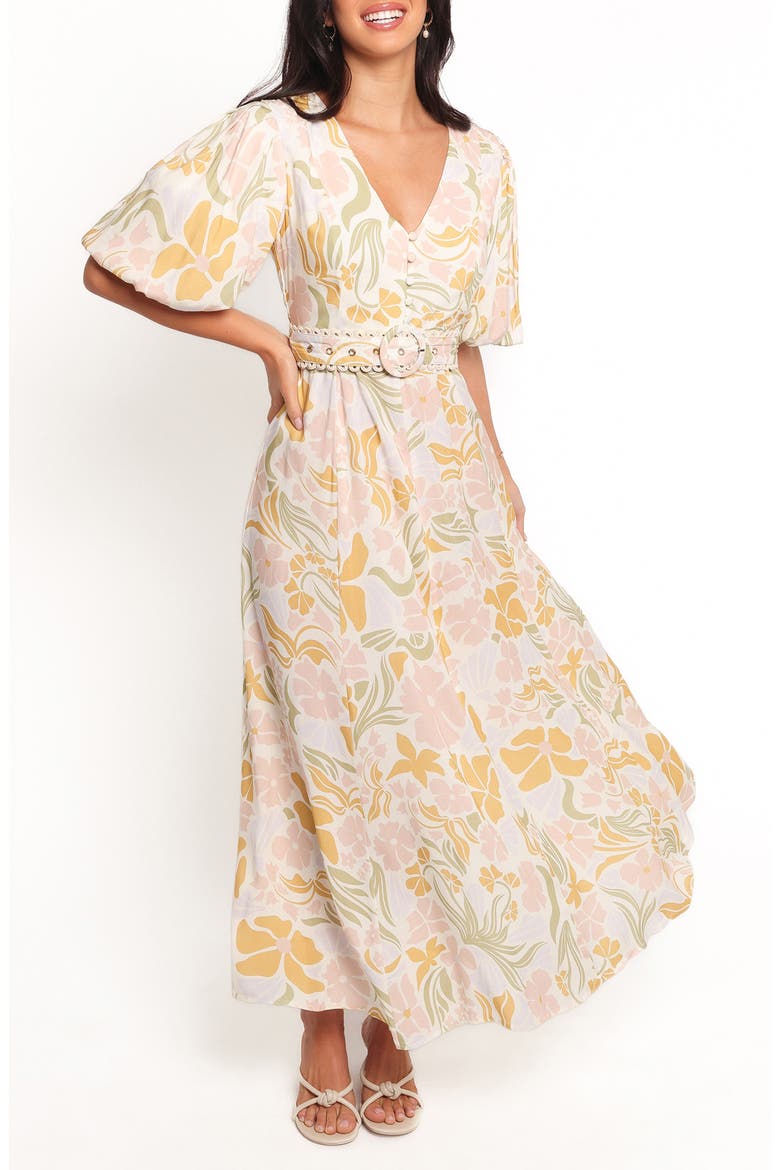 Reva Floral Print Maxi Dress, Main, color, ALILA