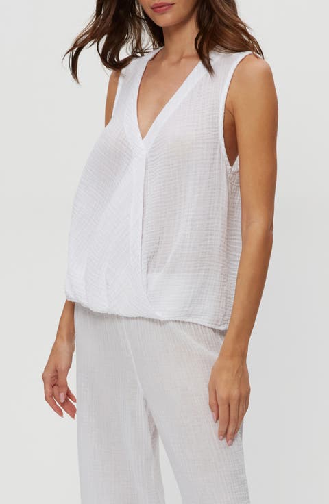 Kate Surplice Sleeveless Top
