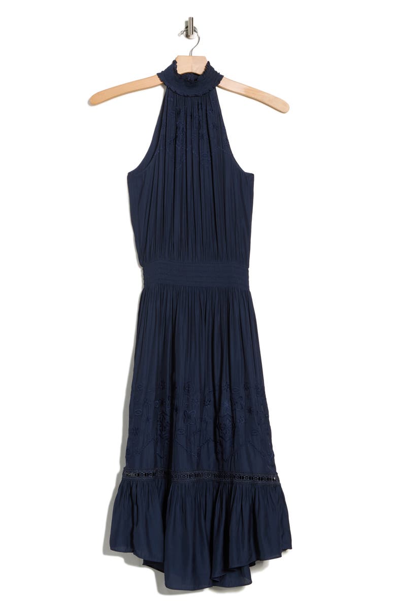 Ramy Brook Lesley Tiered Maxi Dress, Main, color, Navy