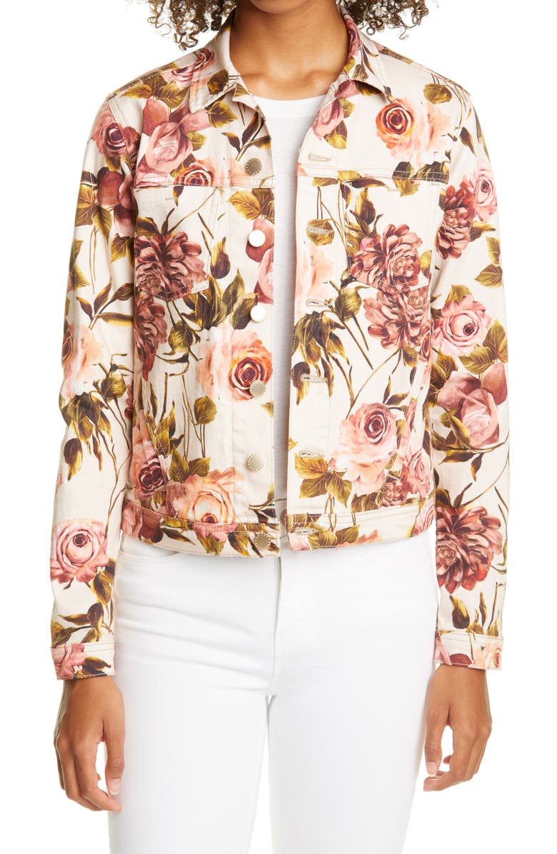 L'AGENCE Celine Floral Print Jacket, Main, color,