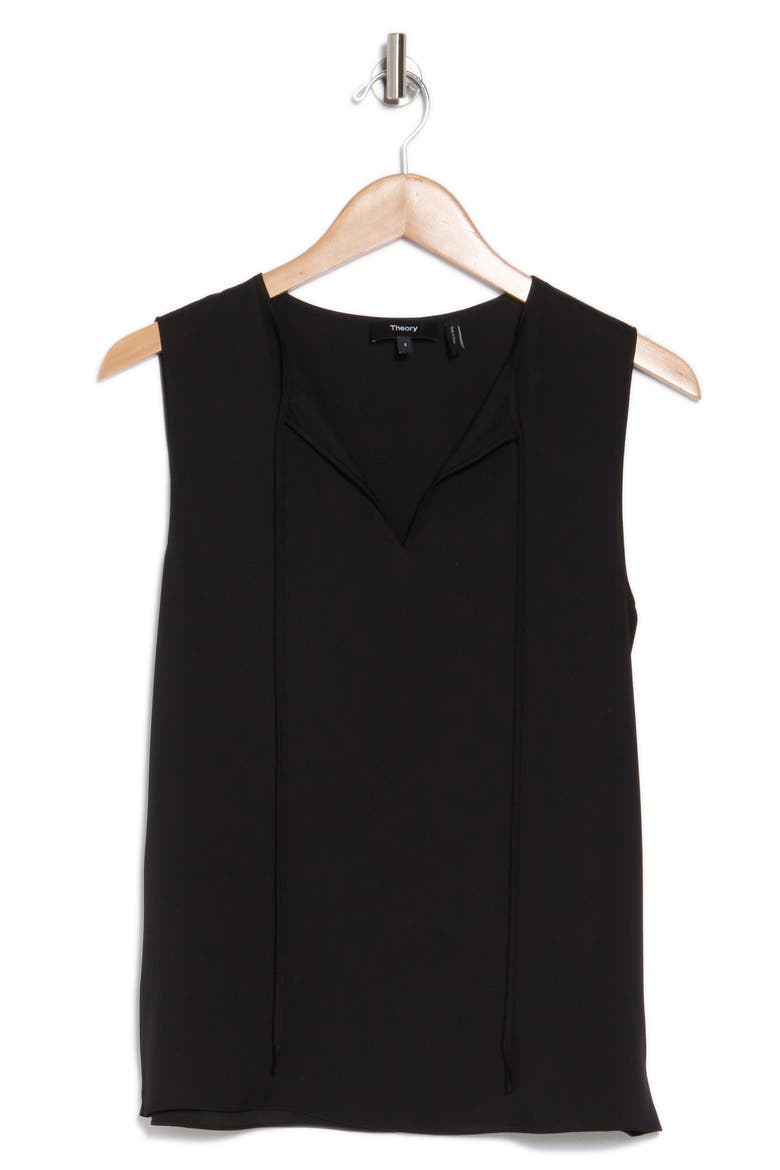 Modern Sleeveless Silk Top, Alternate, color, BLK