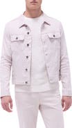 Bugatchi Stretch Linen & Cotton Trucker Jacket