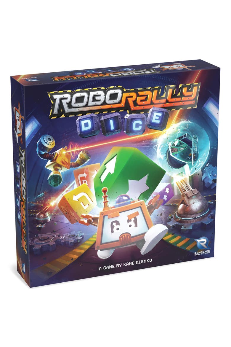 Robo Rally Dice, Competitive Racing Robot Board Game, Main, color, Multicolored