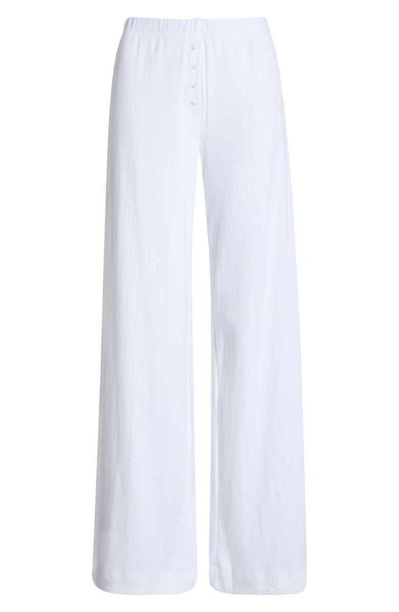 LESET Cotton Pointelle Boxer Pants, Main, color, White
