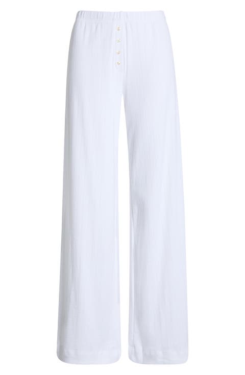 Cotton Pointelle Boxer Pants