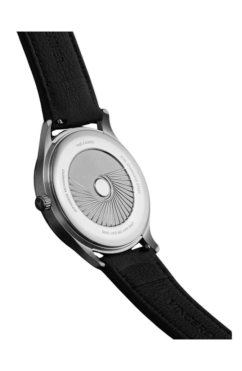 Vincero Kairos Leather Strap Watch, 38mm, Alternate, color, Carolina