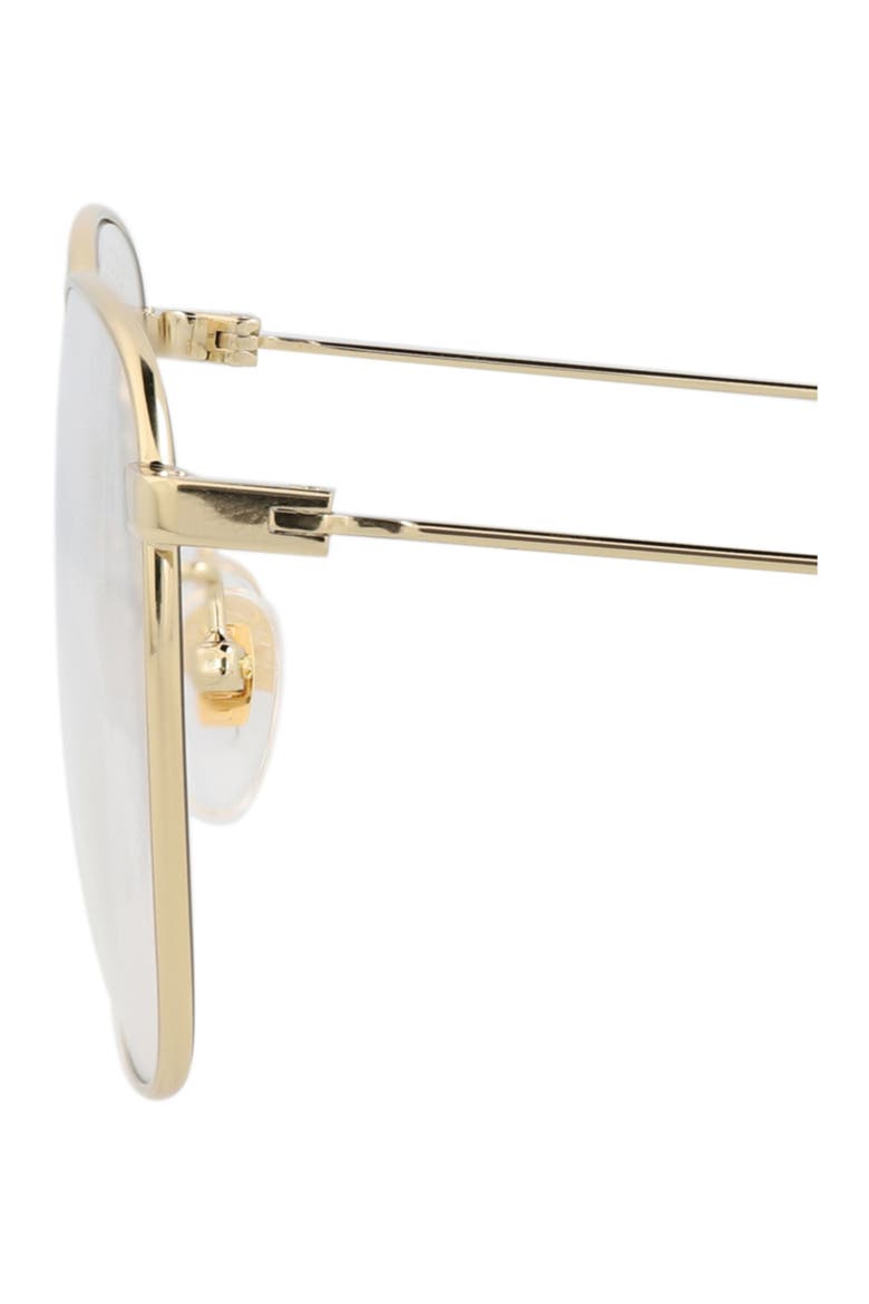 GG0681S 56mm Clear Square Sunglasses, Alternate, color, GOLD GOLD TRANSPARENT