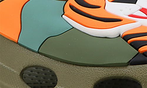Yoki Kids' Tiger Platform Clog In Olive