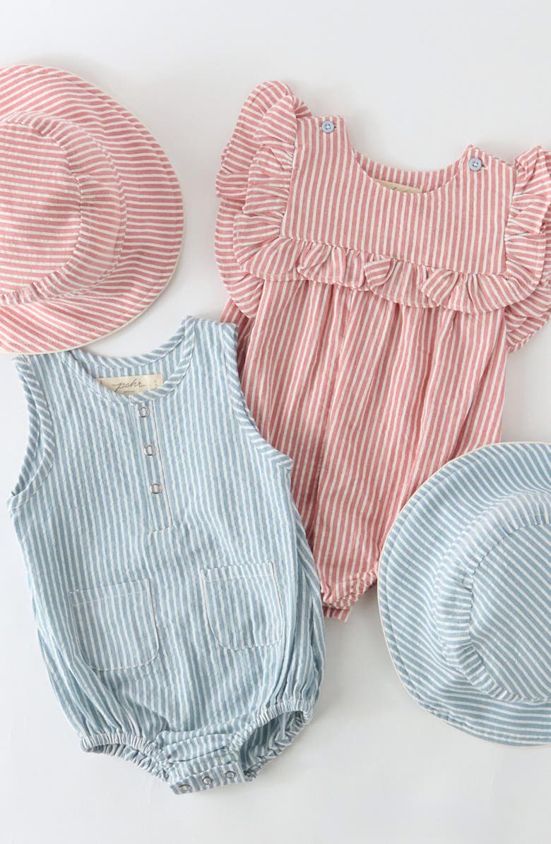 Pehr Seersucker Bucket Hat, Alternate, color, Anchor Red