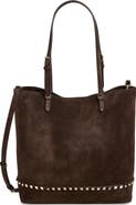 Valentino Garavani Medium Rockstud Suede Tote