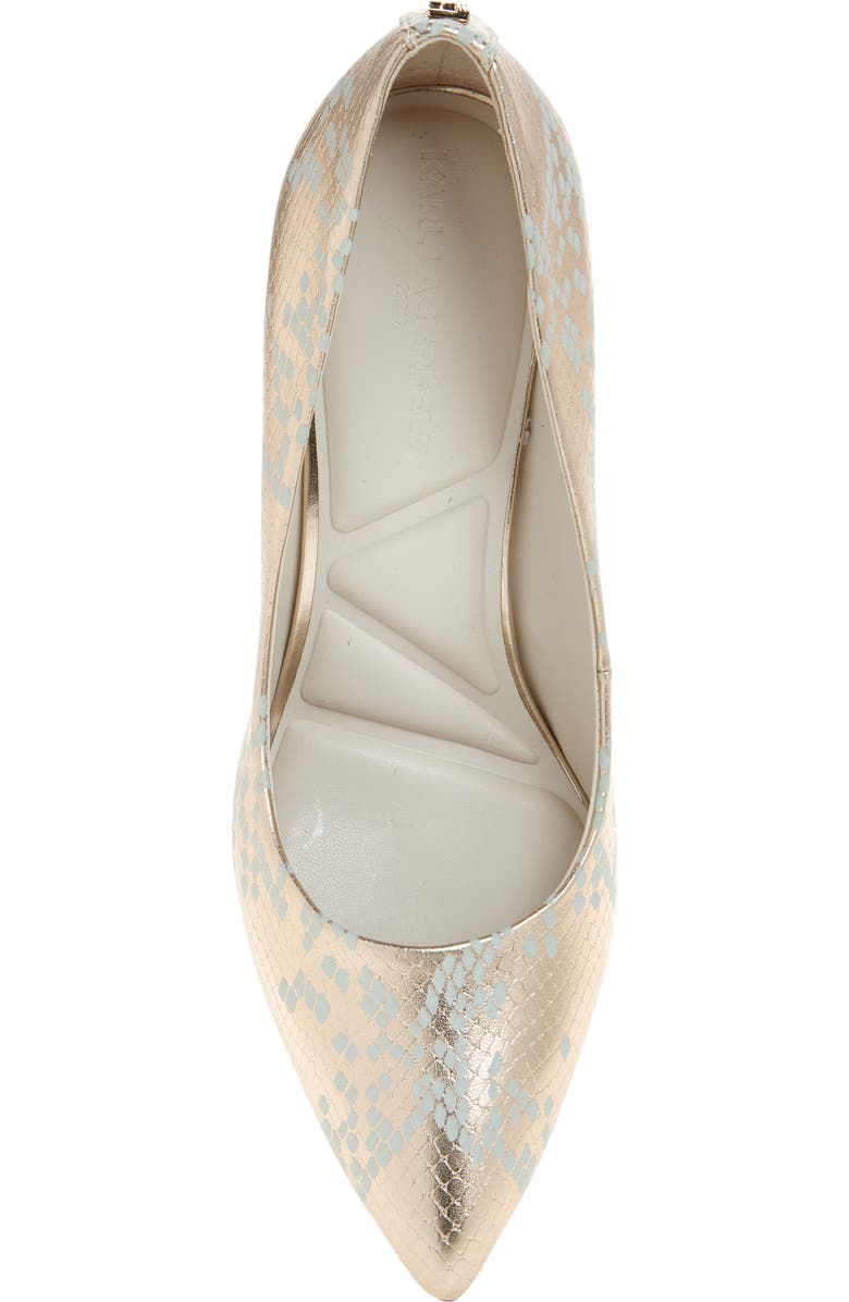 KARL LAGERFELD PARIS Royale Pump, Alternate, color, White Gold