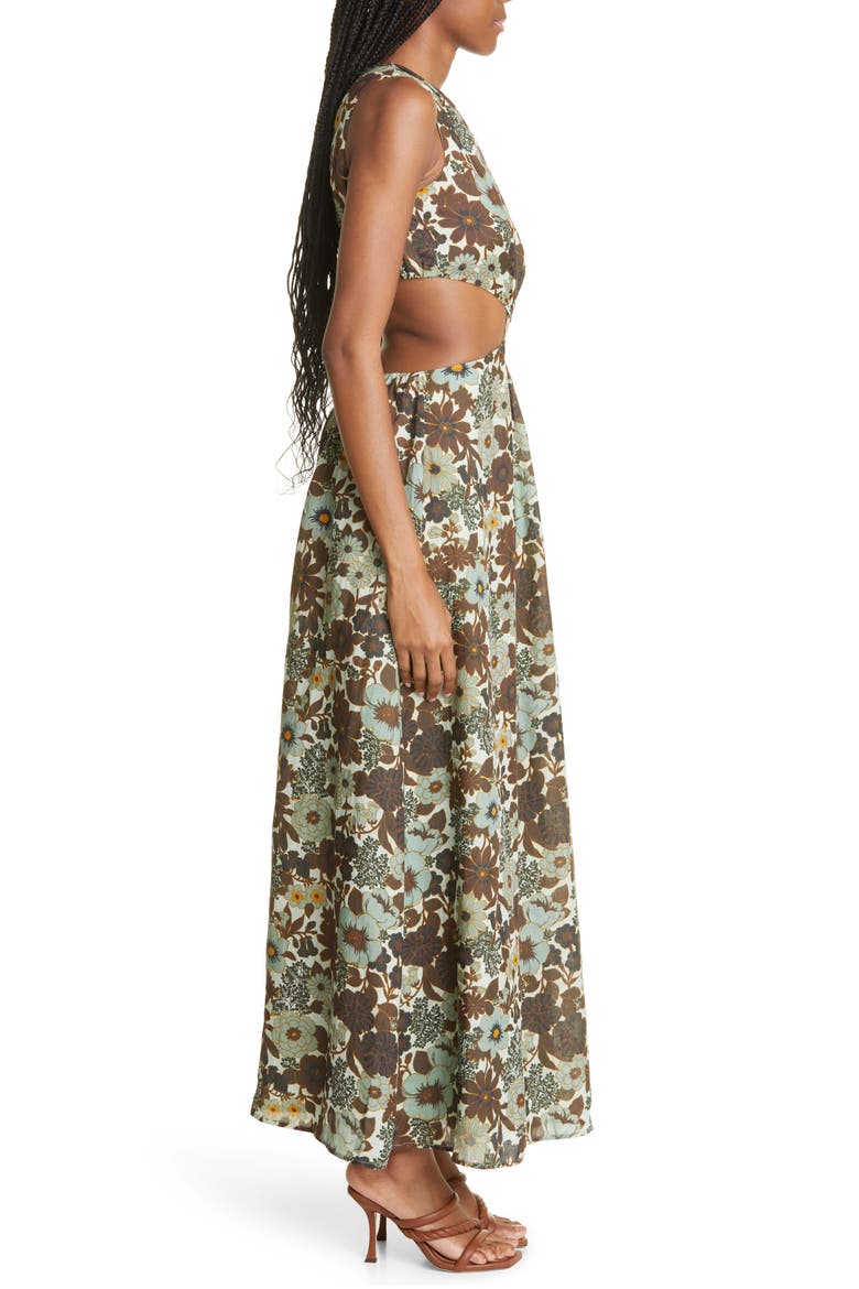 Constantine Cutout Maxi Dress, Alternate, color, CONSTANTINE PRINT