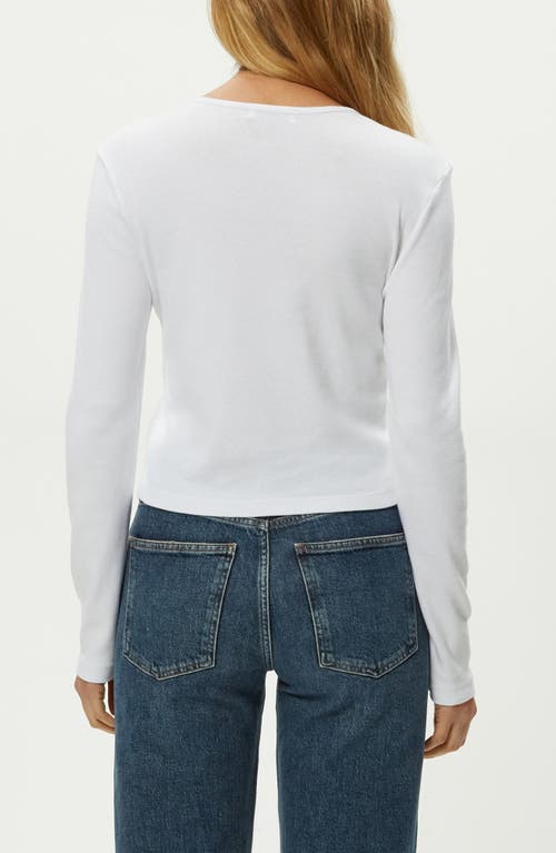 Michael Stars Trixie Cotton Snap-up Cardigan In White