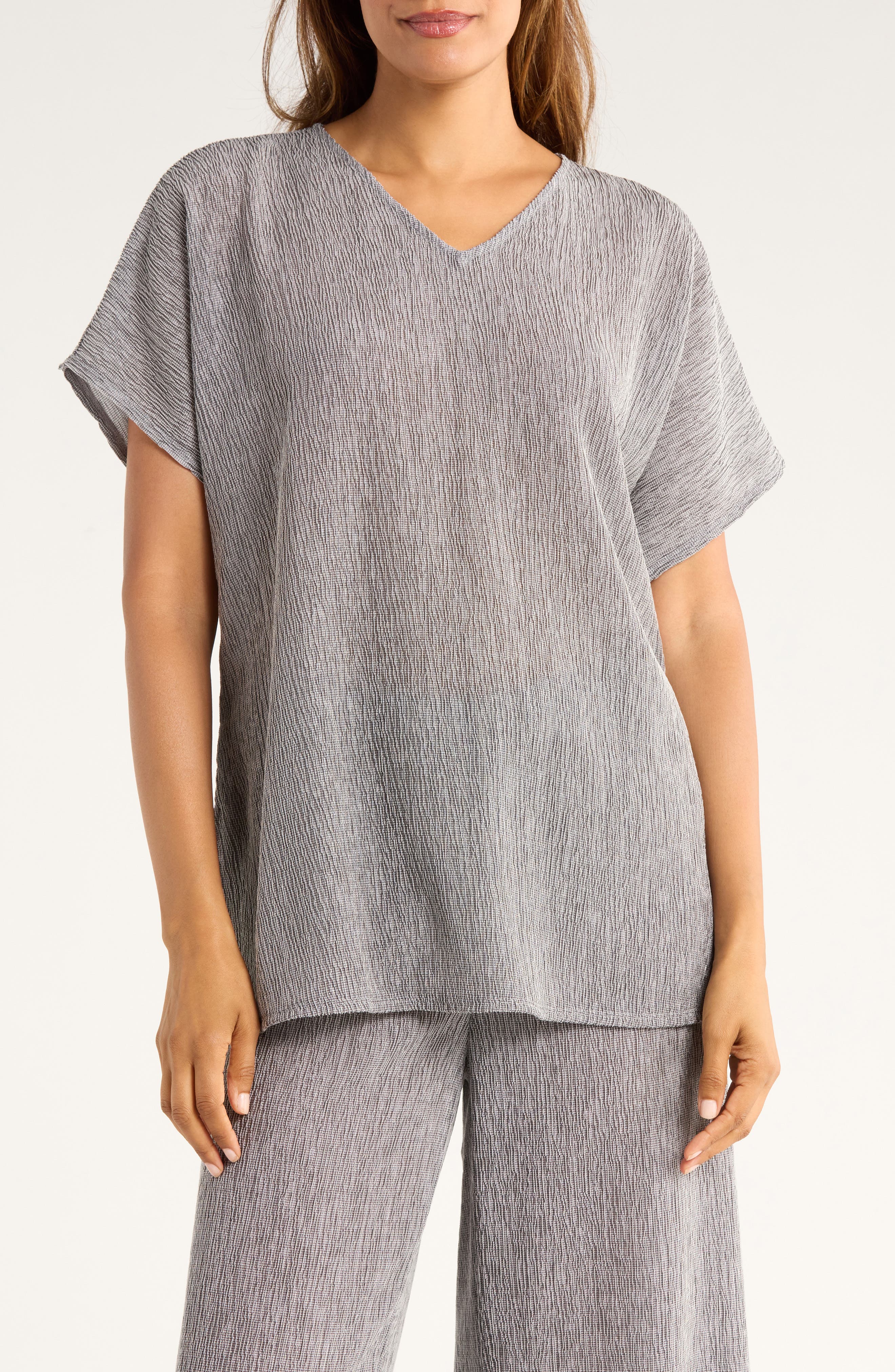 Eileen Fisher V-Neck Dolman Sleeve Tunic