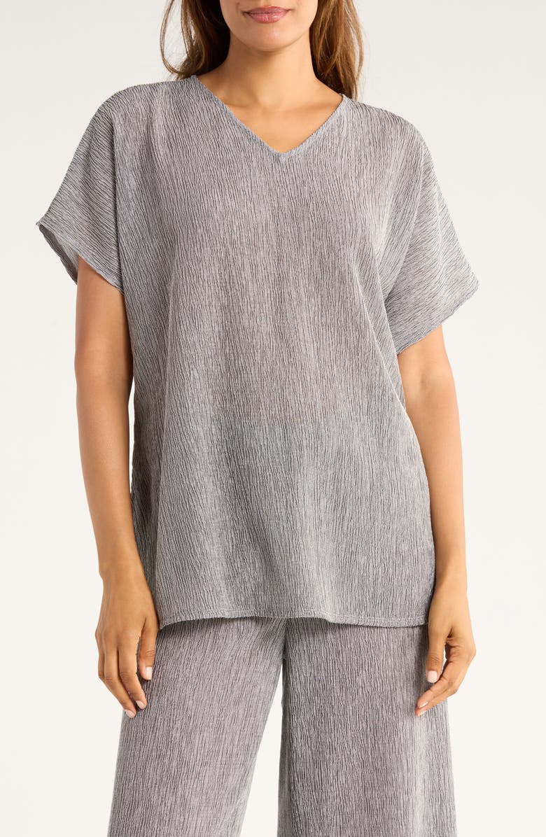 Eileen Fisher V-Neck Dolman Sleeve Tunic, Main, color, Nimbus
