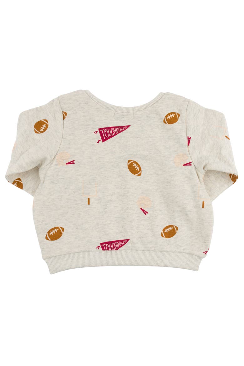 Football Print Brooklyn Boxy, Alternate, color, Oatmeal Heather