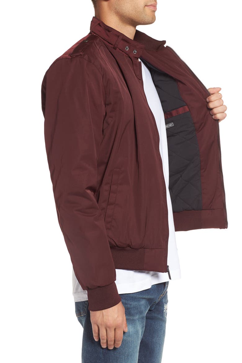Men's Heavy Iconic Racer Quilted Lining Jacket, Alternate, color, BURGUNDY