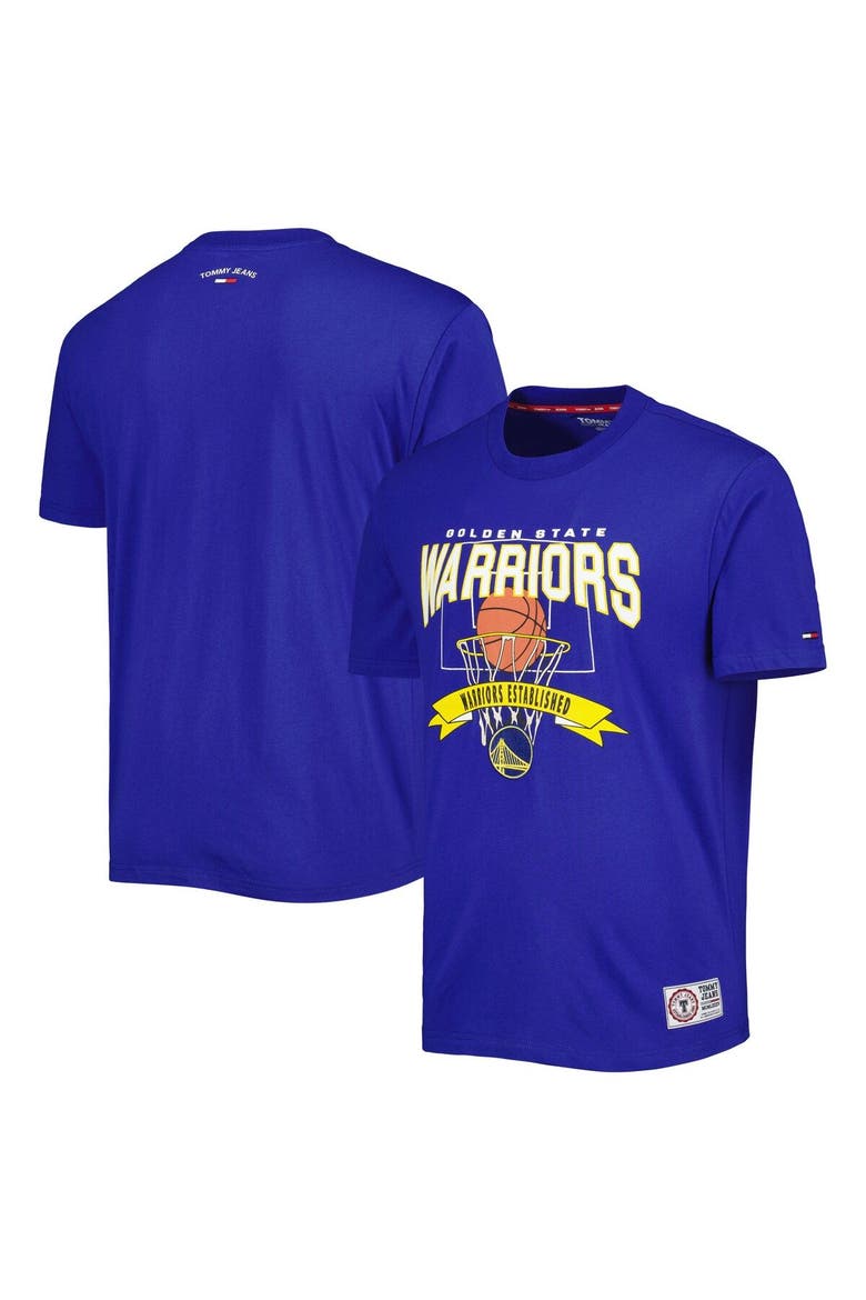 Men's Tommy Jeans Royal Golden State Warriors Tim Backboard T-Shirt, Main, color, Royal