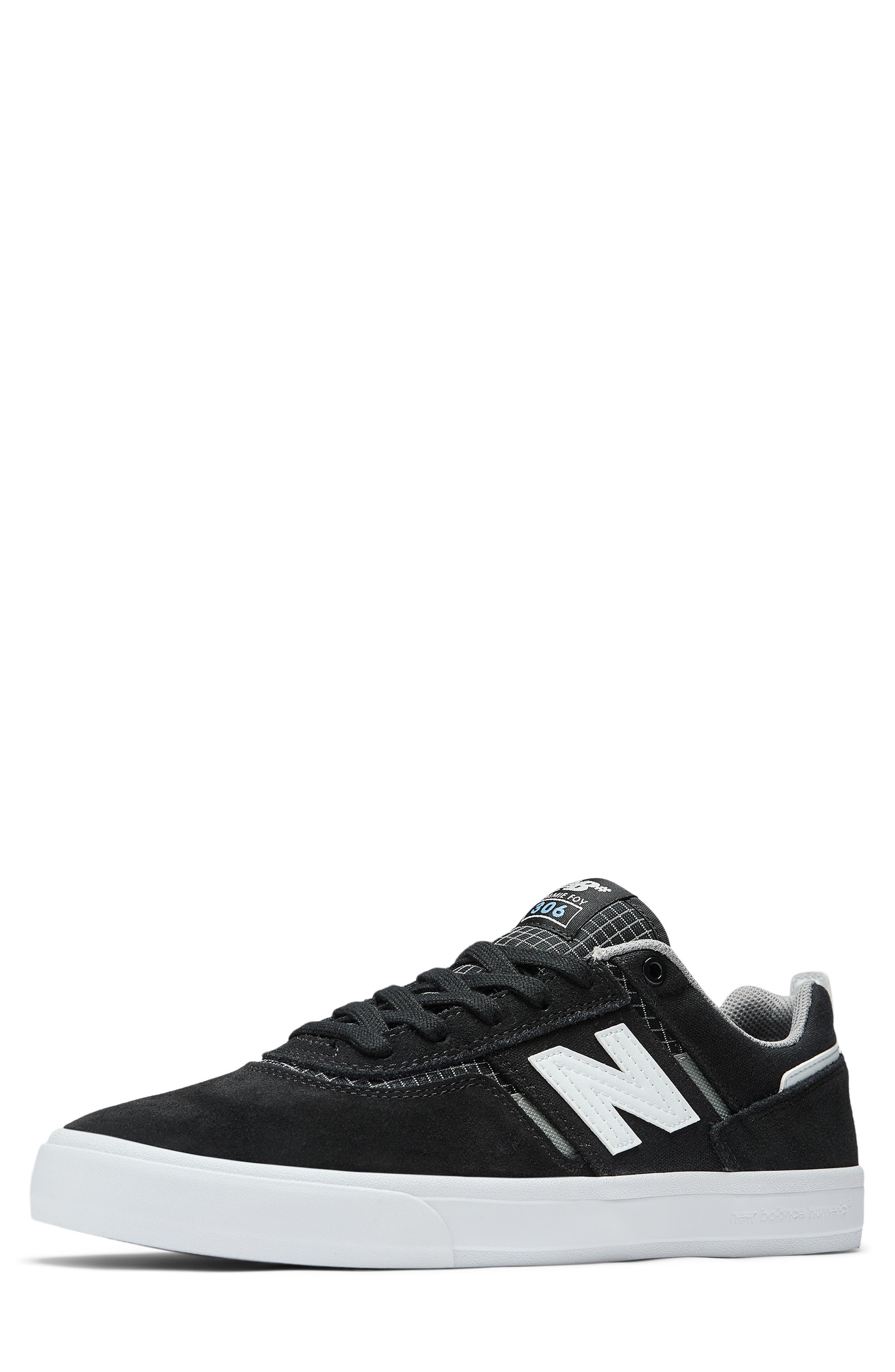 New Balance 306 Skate Sneaker, Alternate, color, Black/ White