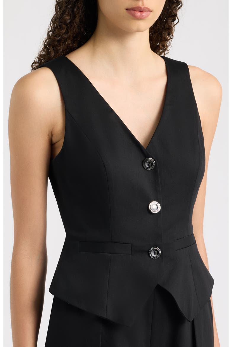 Matias Sleeveless Stretch Cotton Jumpsuit, Alternate, color, BLACK