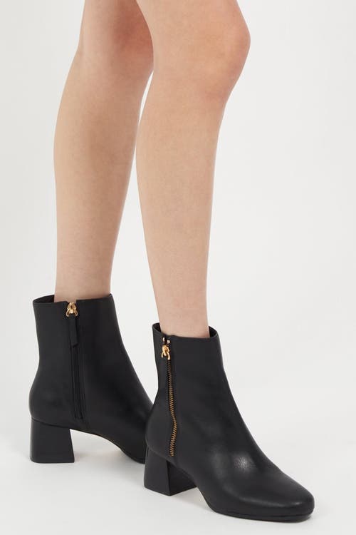Joan Oloff Shoes Arina Dress Ankle Bootie With A Block Heel In Black