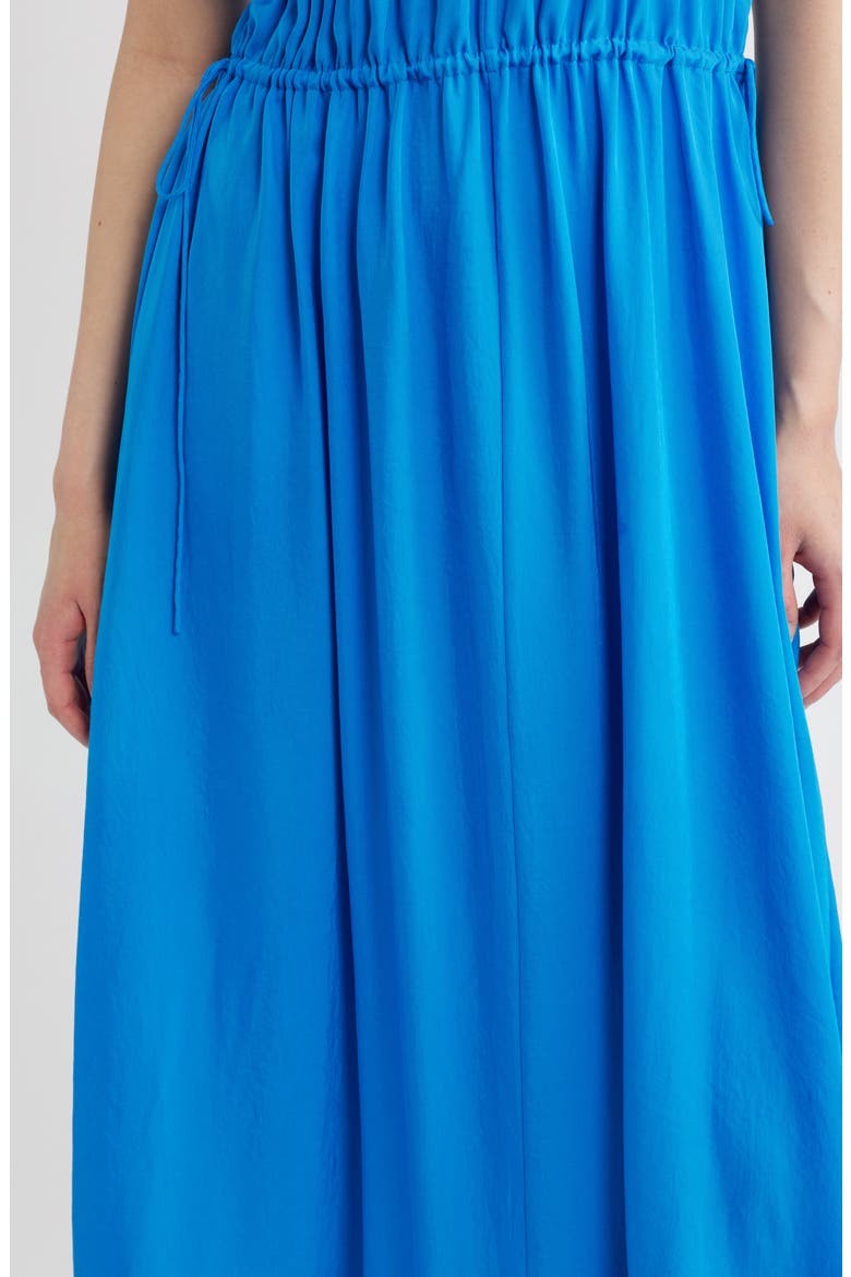 Smocked Sleeveless Midi Dress, Alternate, color, JEWEL BLUE