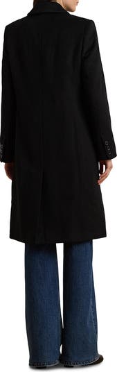 Wool Blend Reefer Coat