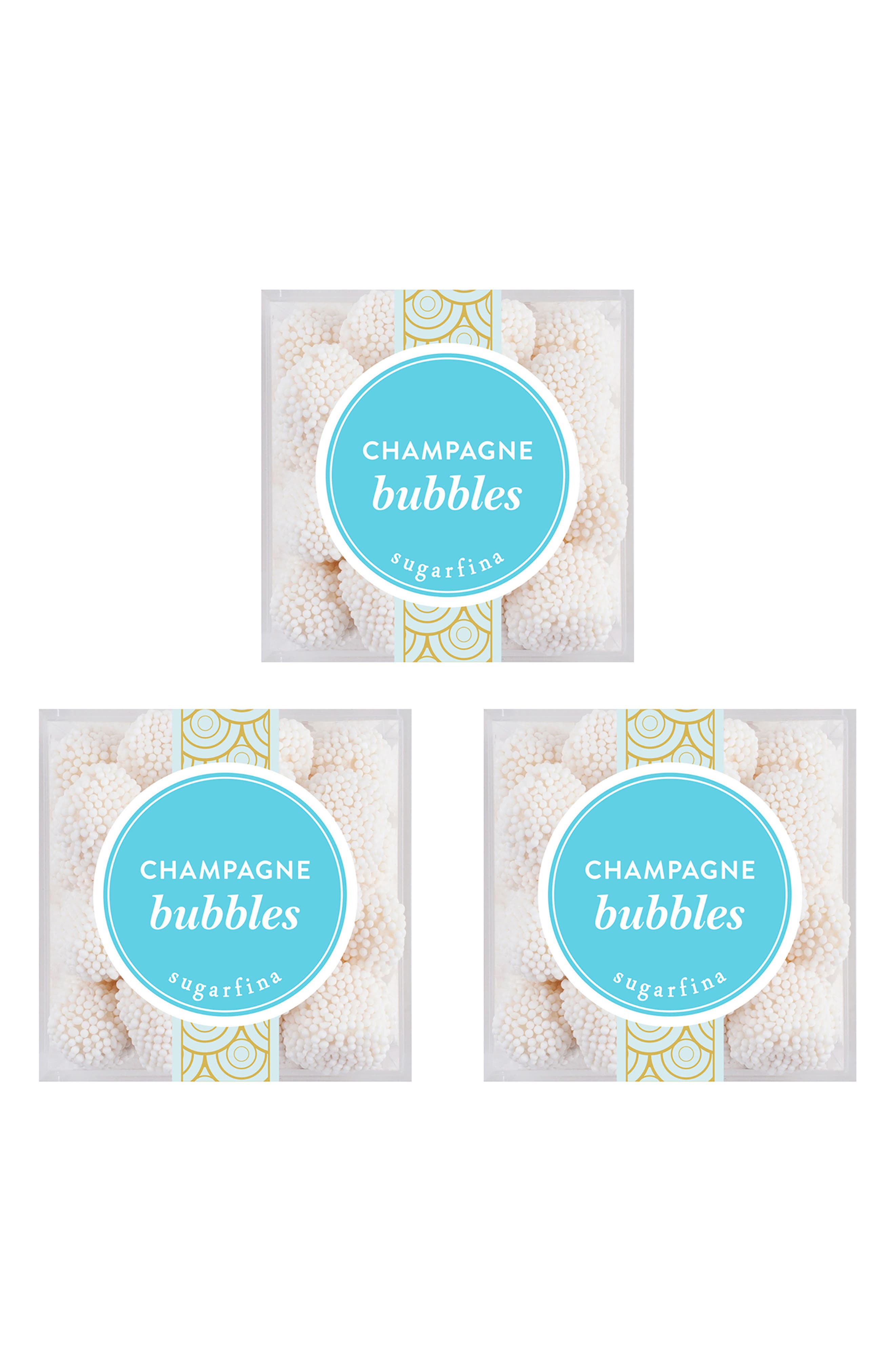 sugarfina <p>Champagne Bubbles Small Cube Set of 3</p>