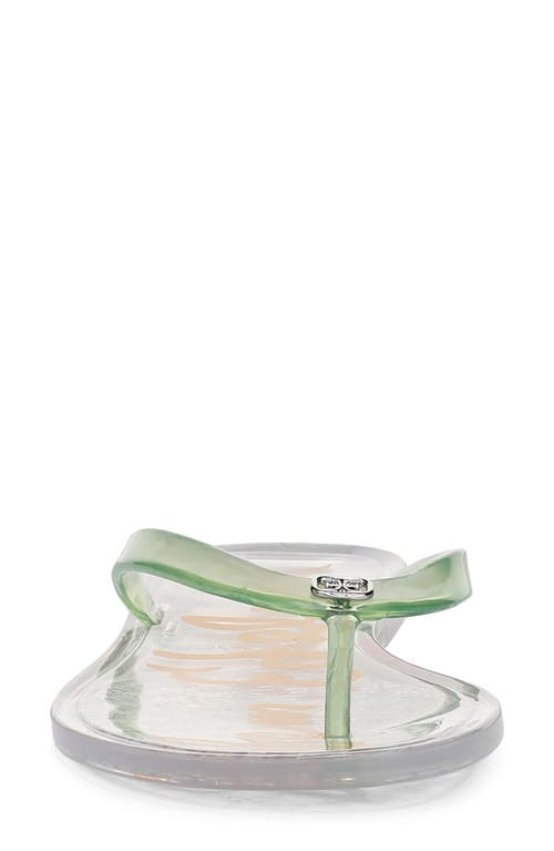 Sam Edelman Dean Jelly Flip Flop Clear Green Jelly